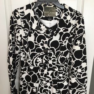 Black & White Long line jacket